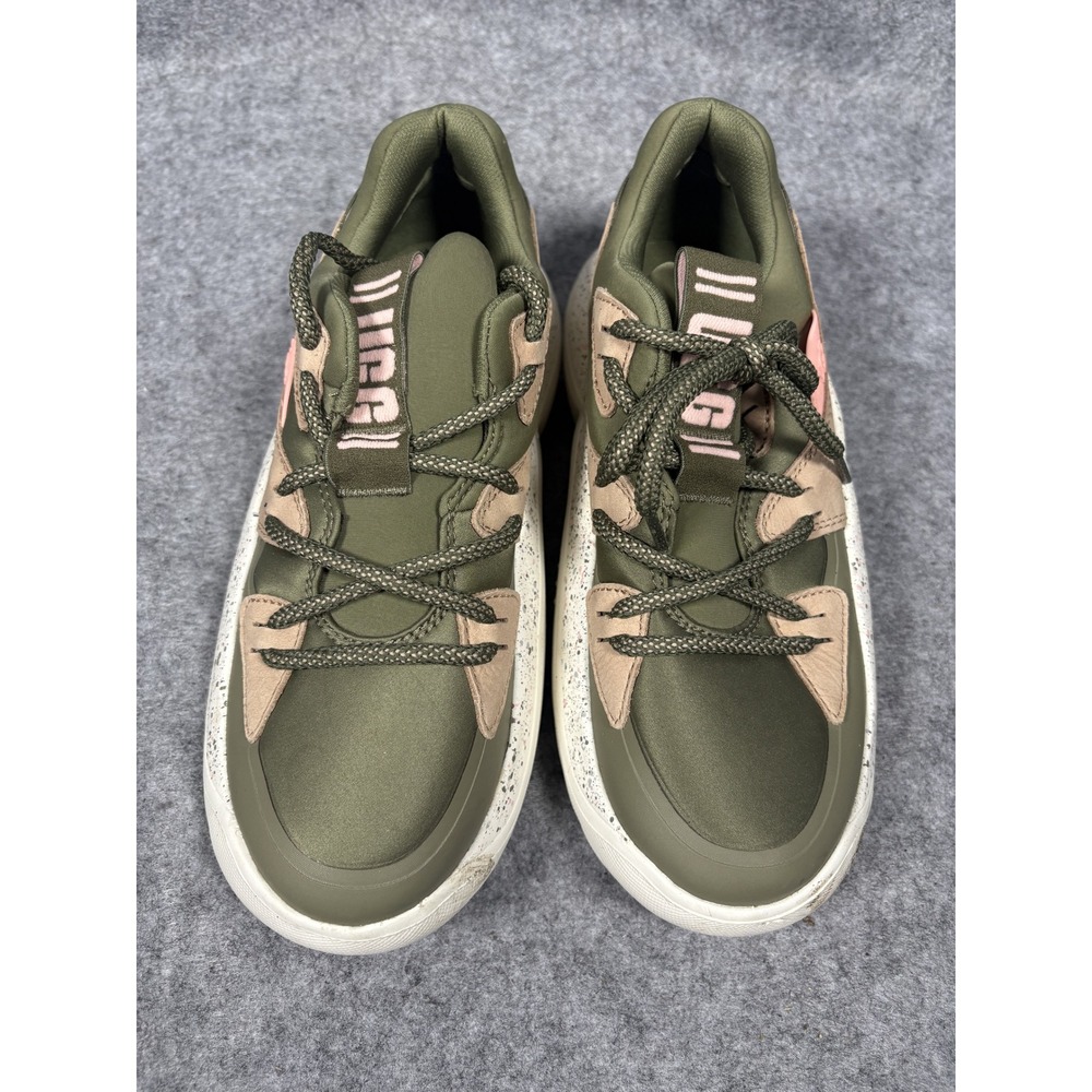 Ugg LA Cloud Lace Sneaker 8 Burnt Olive Green Chunky Sole Platform